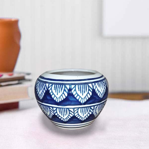 3 inch (7 cm) Apple Round Ceramic Pot