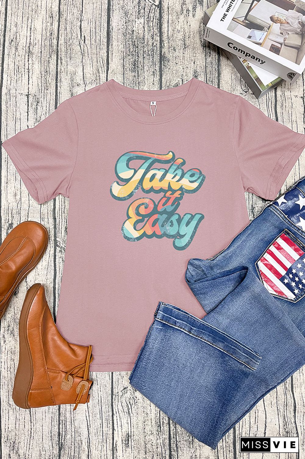 Take It Easy Graphic T-Shirt Wholesale