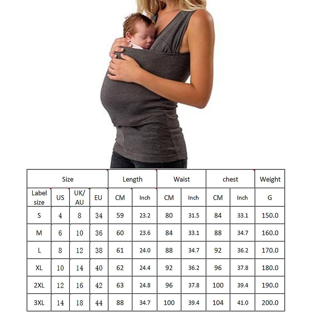 Grey (women's Tank Top) S Kangaroo Mom Kangaroo Dad Multifunctional Clothing Parent-child Casual T-shirt Women's Clothing