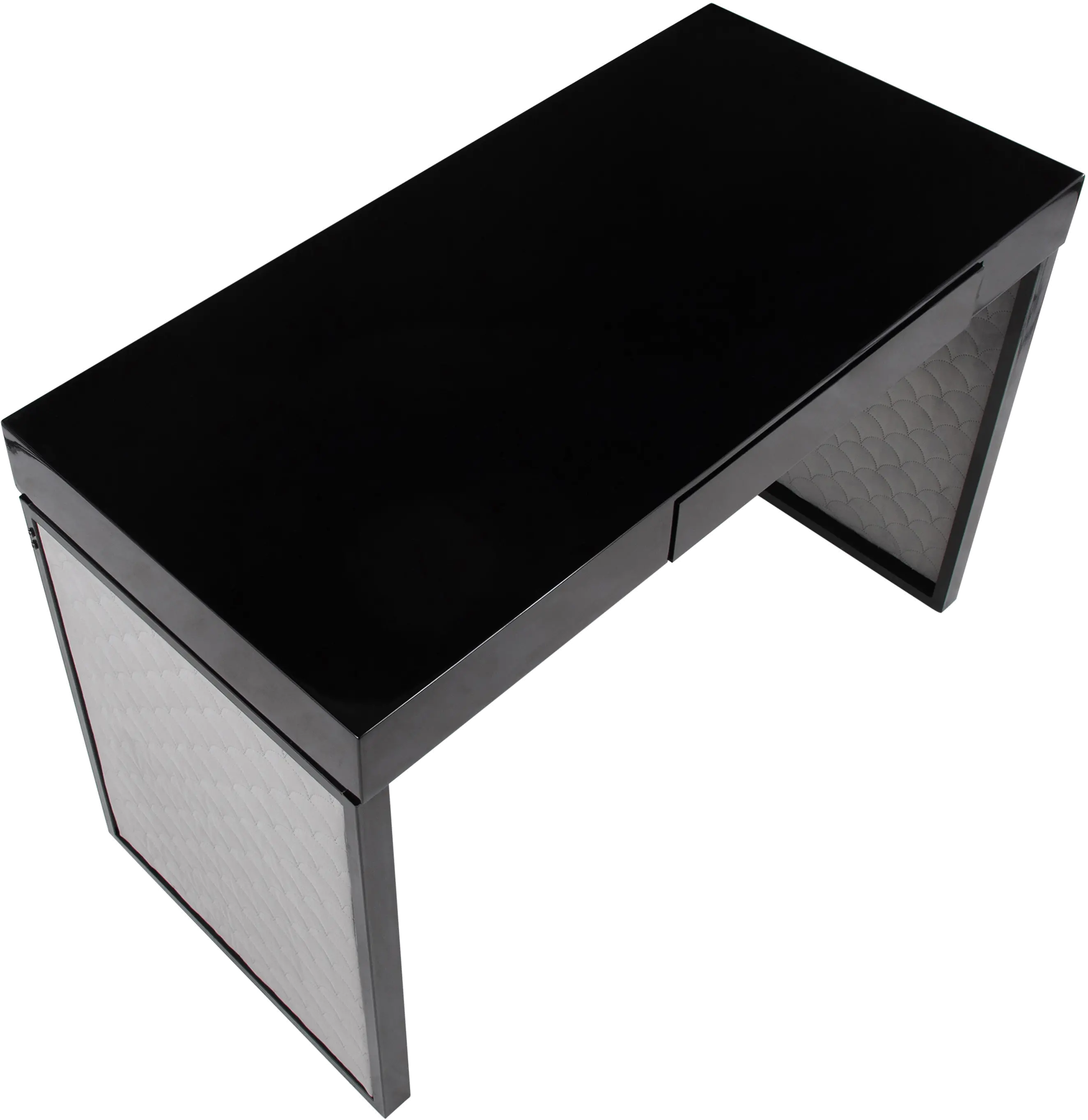 Drift Black Upholstered Desk