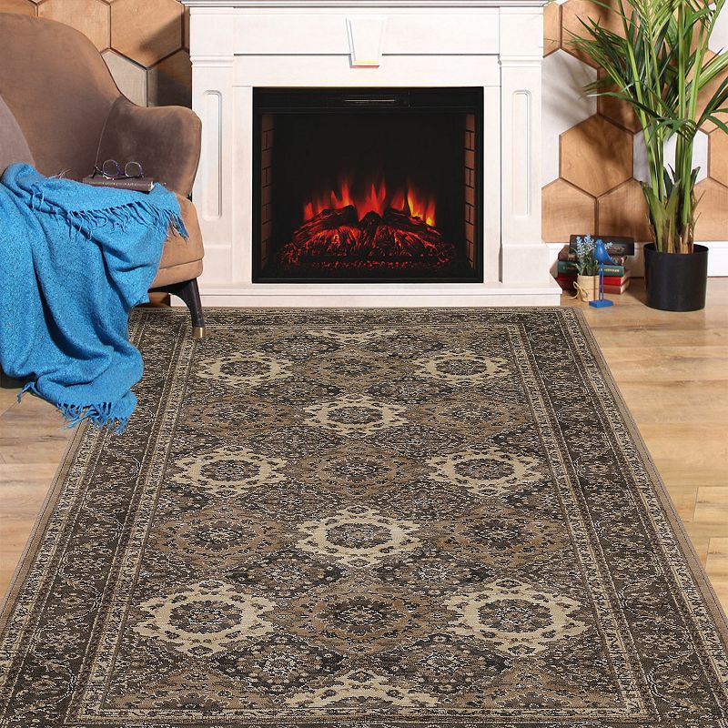 Glowsol Vintage Oriental Persian Rug Indoor Boho Area Rug Non-shedding