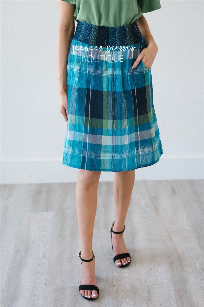 Summer Picnic Plaid Aline Skirt