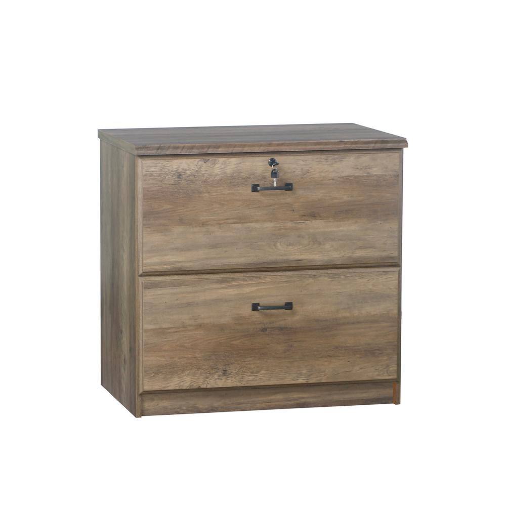 SAINT BIRCH Honduras 2-Drawer Rustic Oak 29.5 in. H x 30.3 in. W x 19.5 in. D Wood Lateral File Cabinet SBYH4101LFRO