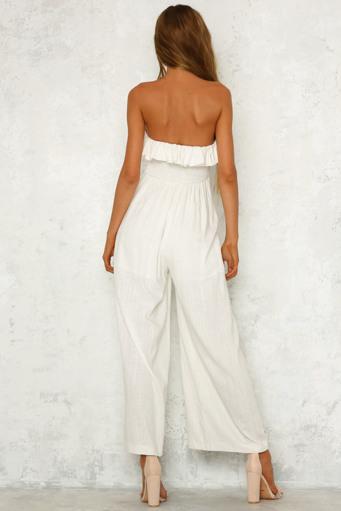 Not Working Out Jumpsuit White