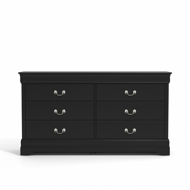 Galano Ireton 6 drawer Dresser 32 0 In 58 2 In 15 7 In In White Black Gray