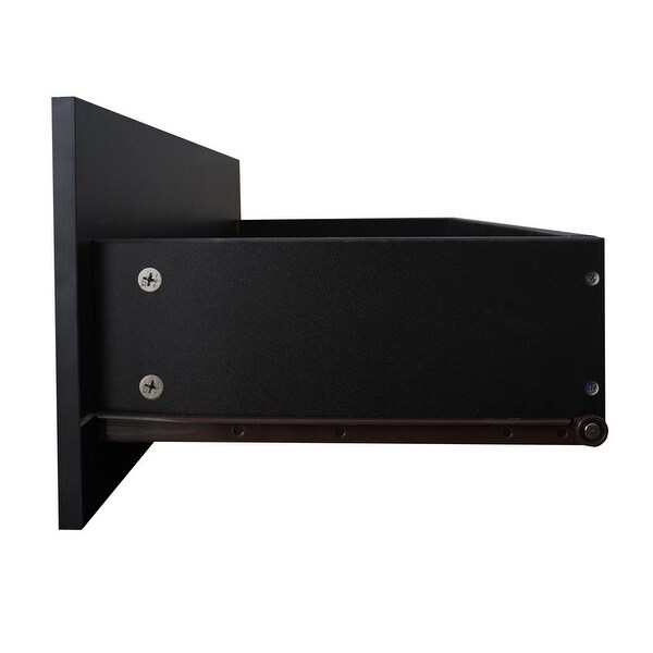 Black TV Stand with LED RGB Lights，Flat Screen TV Cabinet