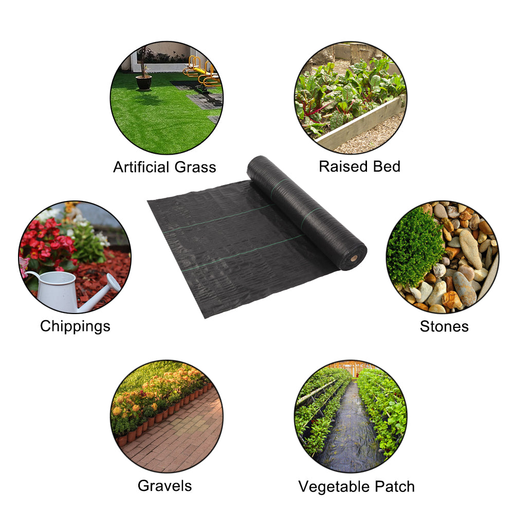 Ktaxon 4*100ft Weed Barrier Fabric Easy Setup & Superior Weed Control,Black Maximum Width 4ft