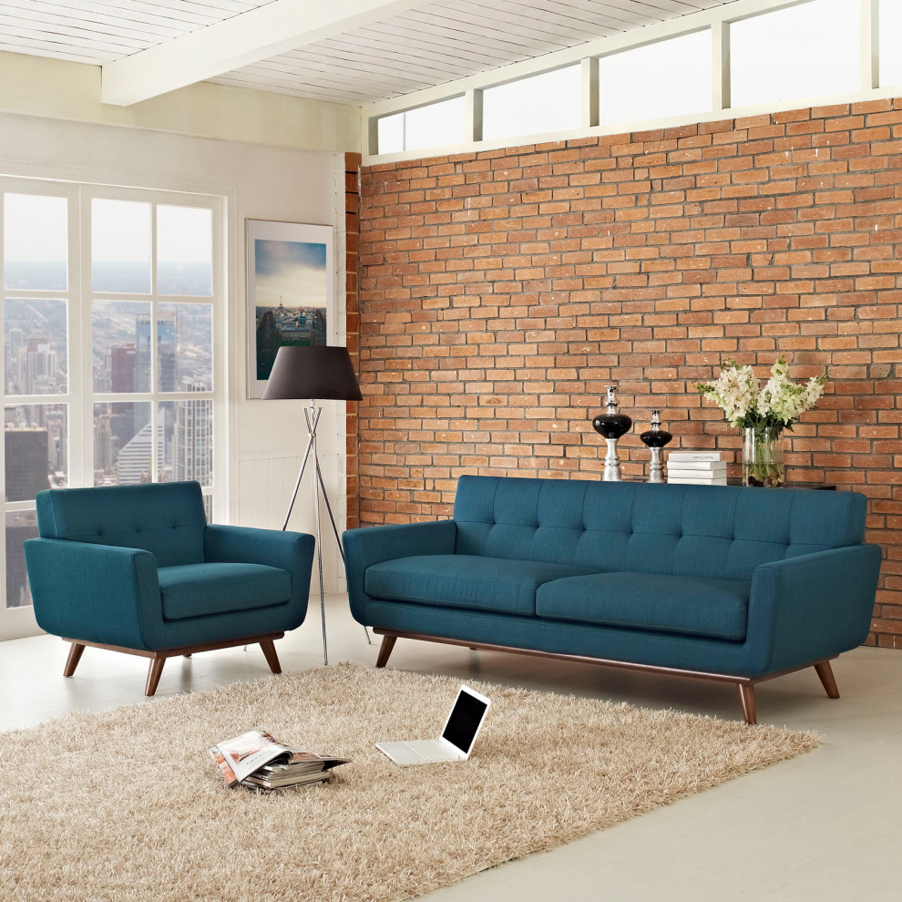 Azure Engage Armchair and Sofa Set of 2   Contemporary   Living Room Furniture Sets   by BisonOffice  Houzz