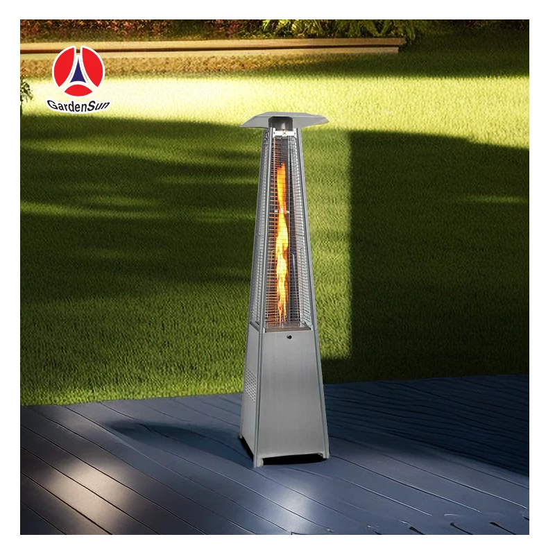 Factory directly supply glass tube pyramid patio heater  tower patio gas heater garden heaters patio