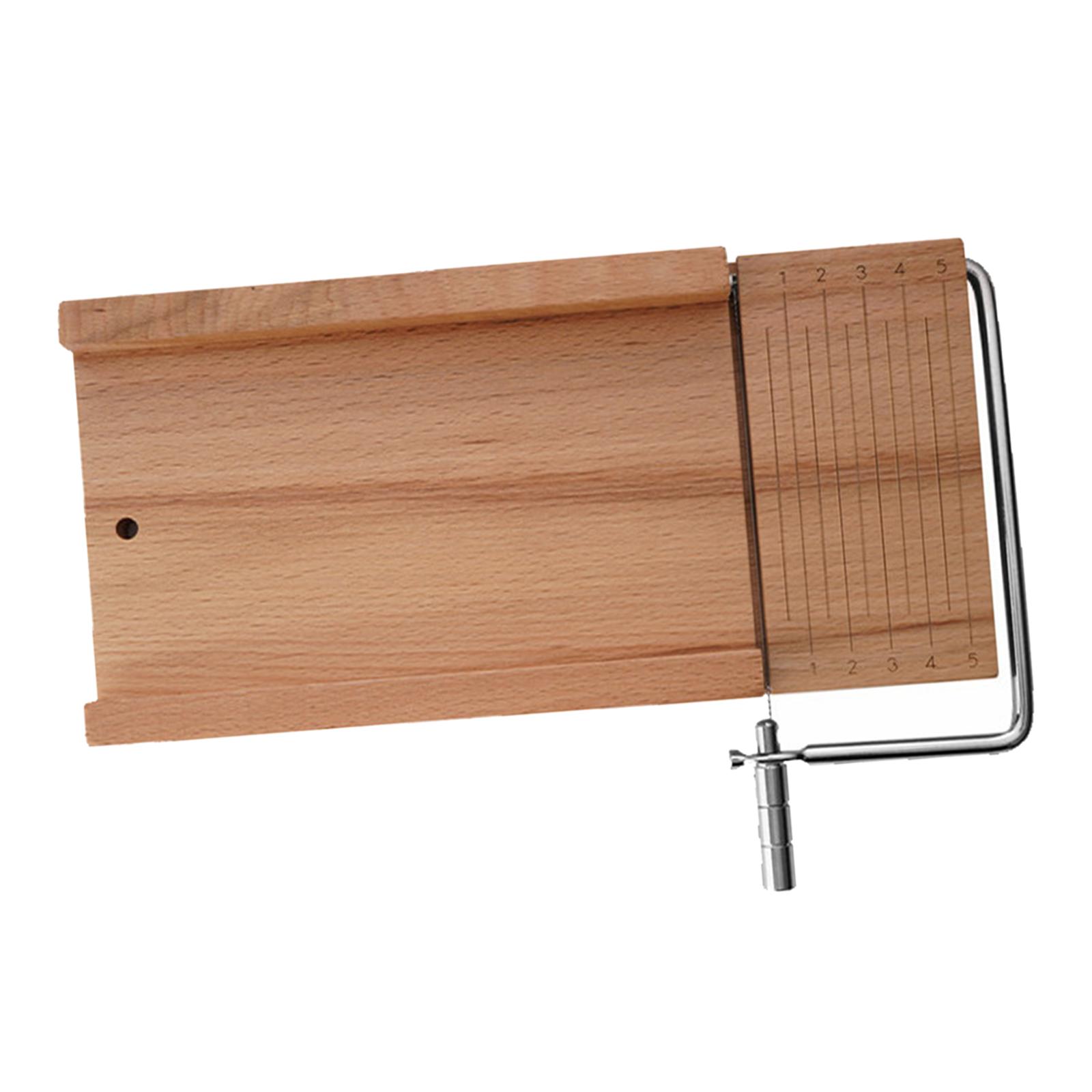 Wood Cheese Slicer with Stainless Steel Wire Adjustable Thickness Cheese Board