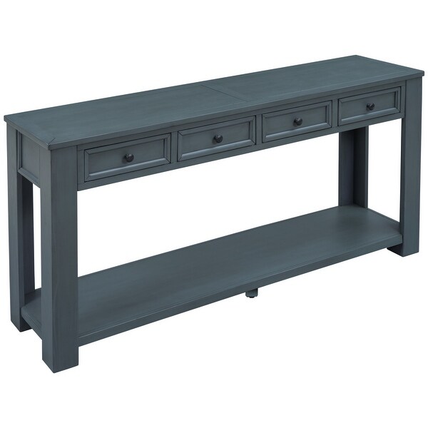 Console Table for Entryway Sofa Table with Storage Drawers and Bottom Shelf