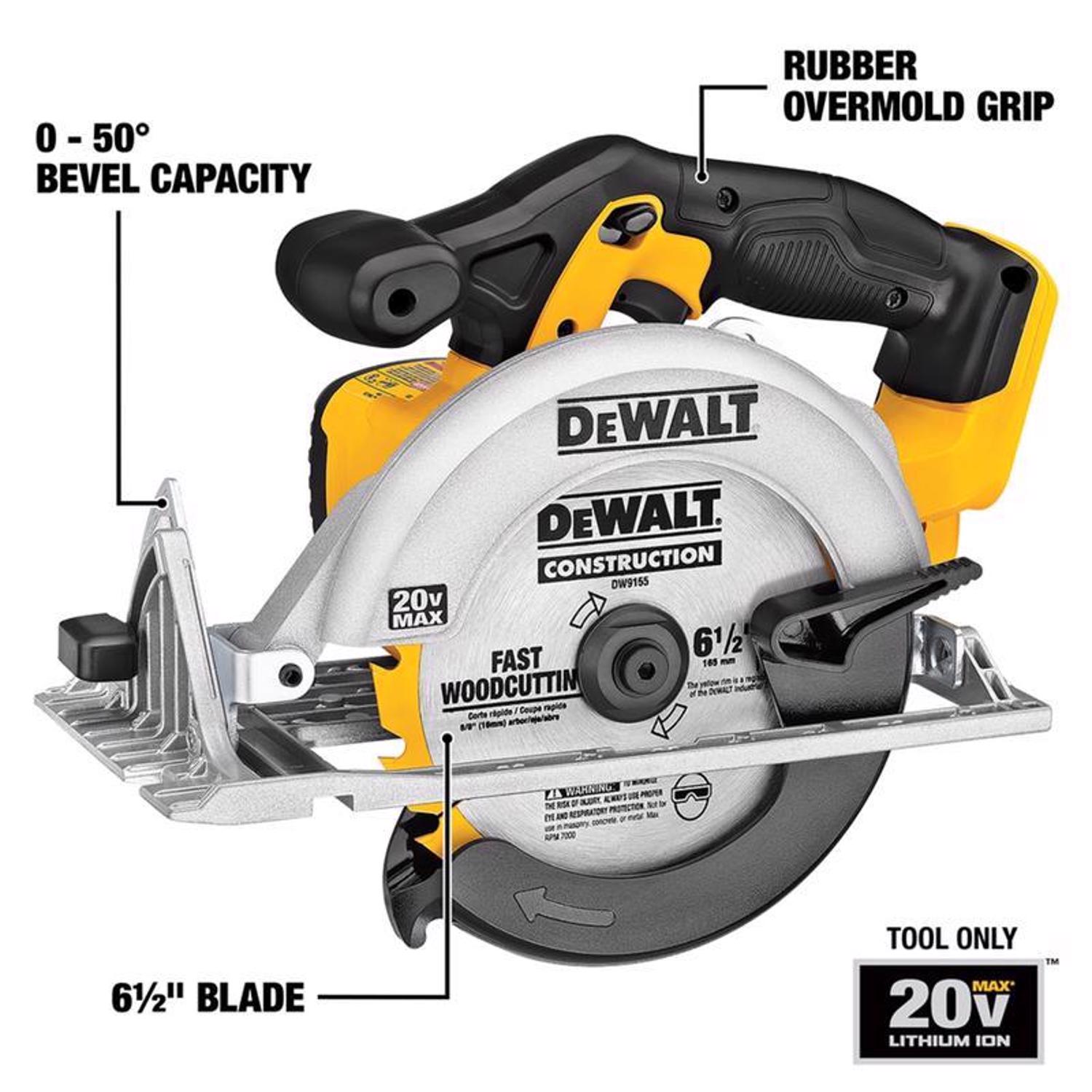 DW 20V MAX 6-1/2 in. Cordless Brushed Circular Saw Kit (Battery \u0026 Charger)