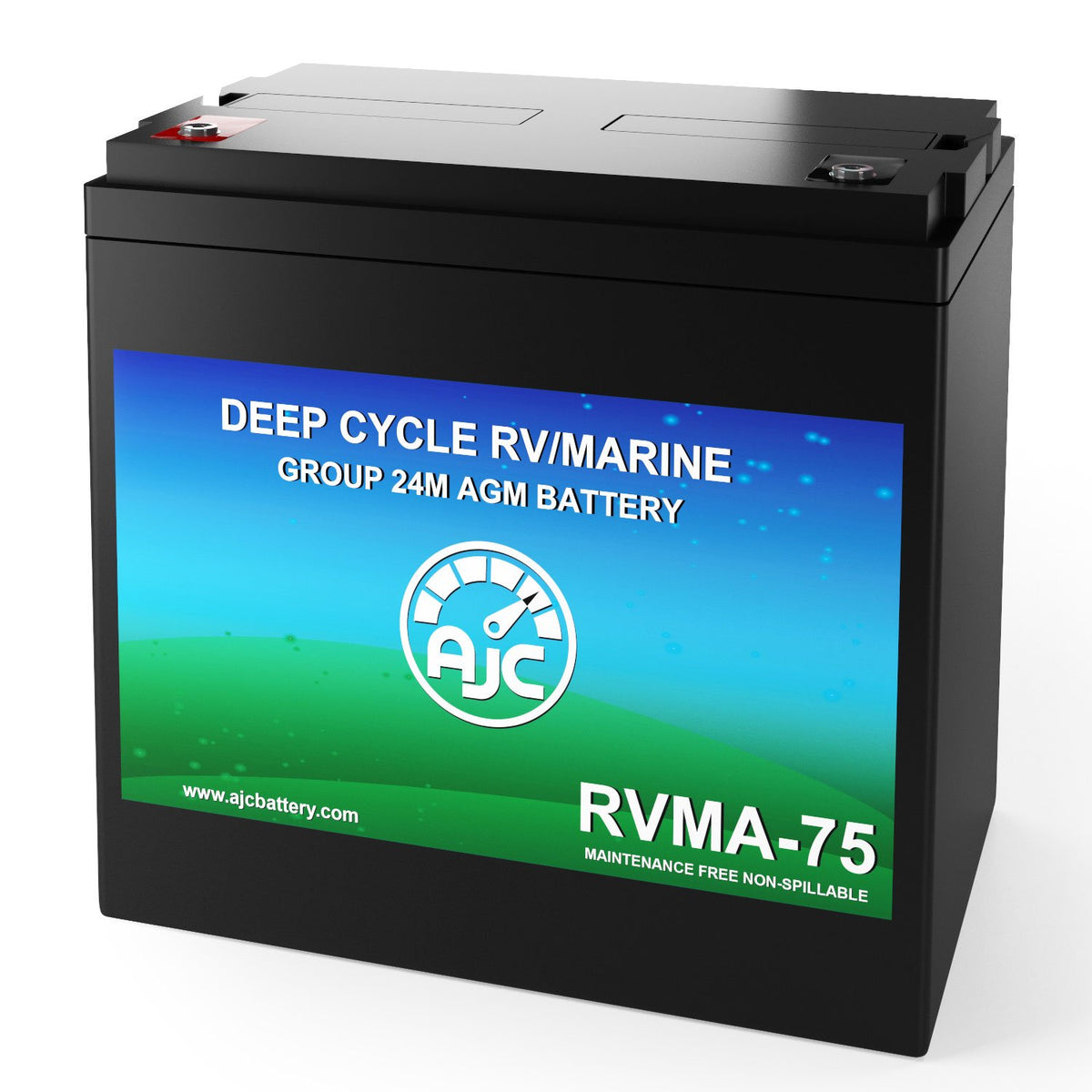 AJC 12V 75Ah Deep Cycle Solar Battery BatteryClerkcom Solar