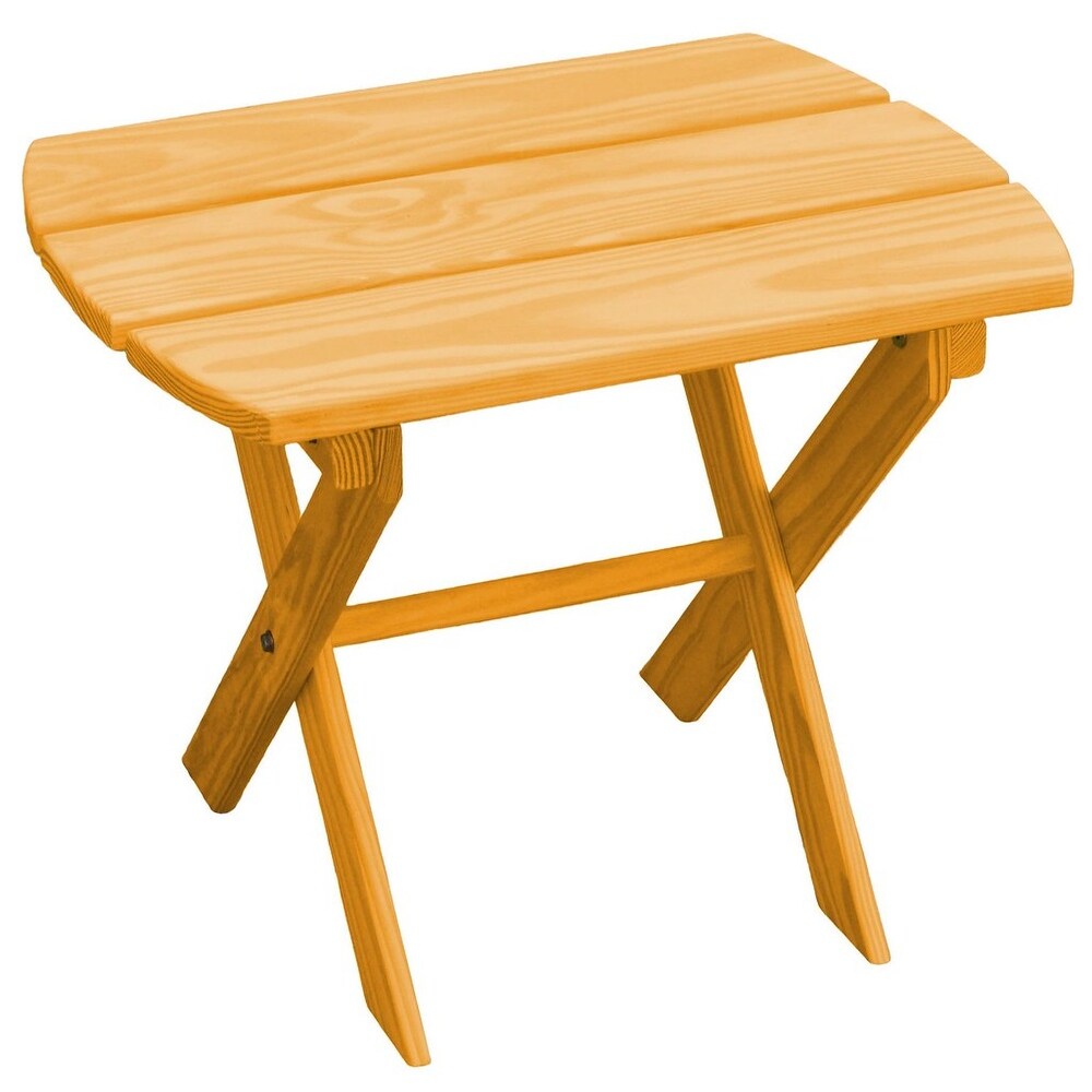 Pine Folding Oval End Table