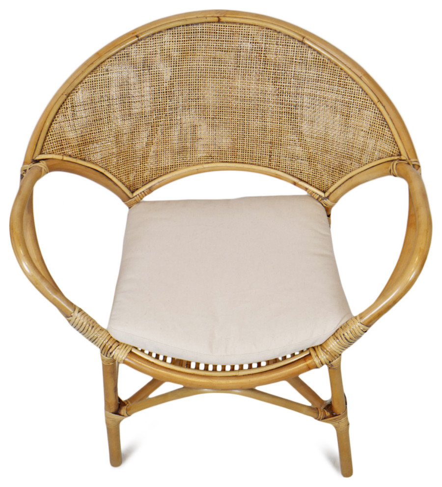 Bamboo and Rattan Ring Arm Chair   Tropical   Armchairs And Accent Chairs   by Design Mix Furniture  Houzz