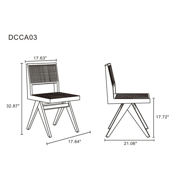 Hamlet Dining Chair in Nature Cane - Set of 2