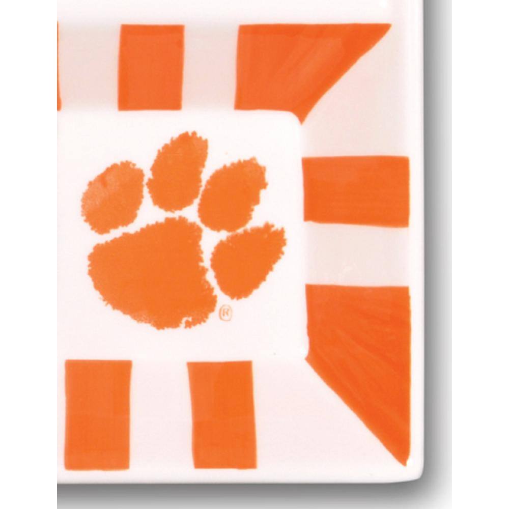 Magnolia Lane Clemson Ceramic 4 Section Tailgating Serving Platter 53175