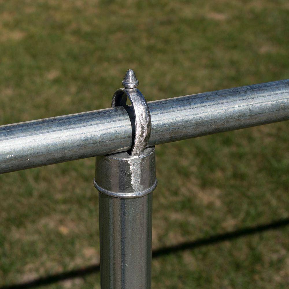 YARDGARD 1-38 in Dia x 10 ft. 6 in. 17-Gauge Galvanized Steel Chain Link Fence Top Rail Post 328913DPT