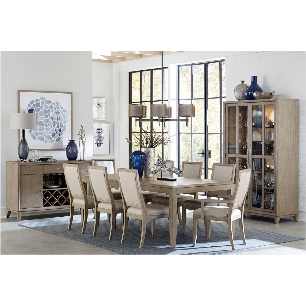 Maridel Gray Fabric Dining Room Set