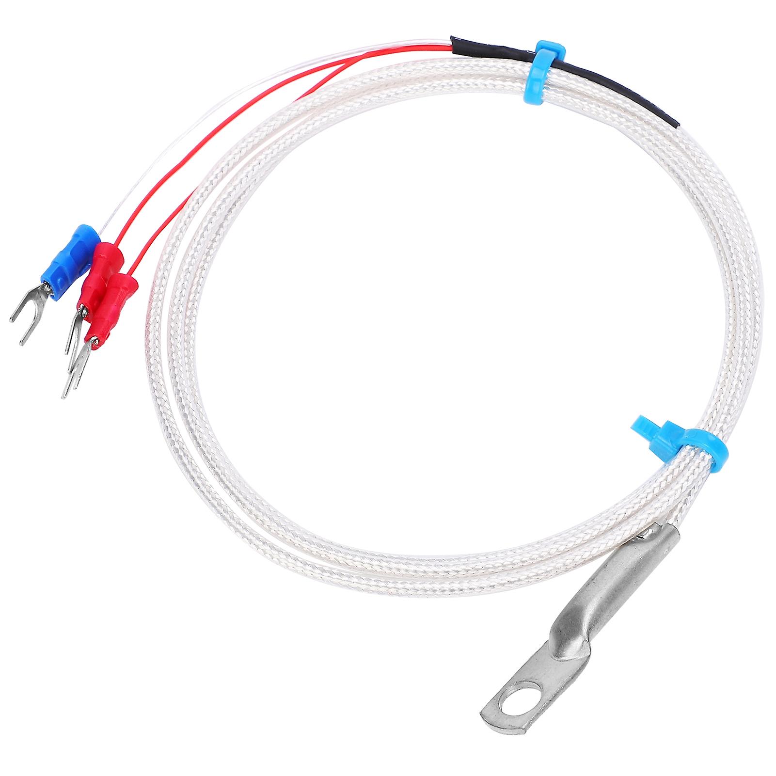 Temperature Sensor Probe PT100 Thermistor Temperature Measuring Probe Round Hole Patch Type1m