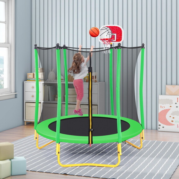 5.5FT Trampoline for Kids   65 Outdoor   Indoor M...