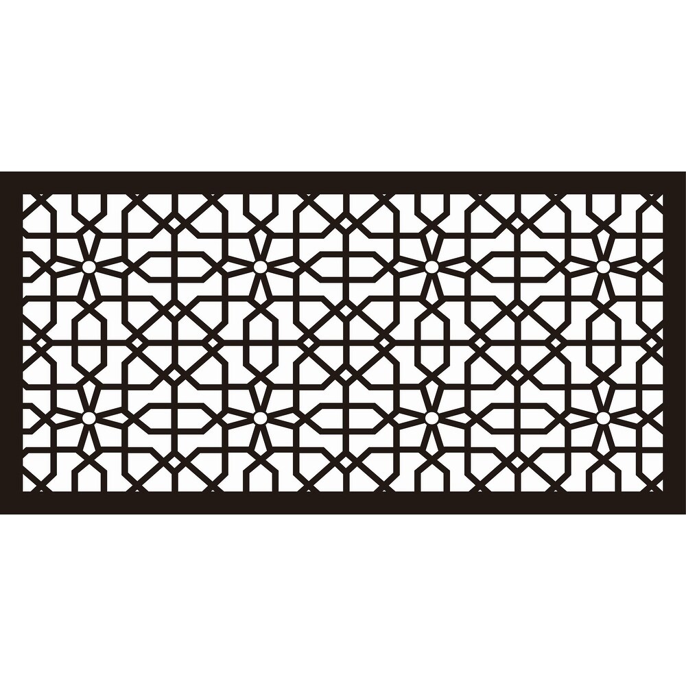 HighlandHome Laser Cut Metal Privacy Fence Screen  24\