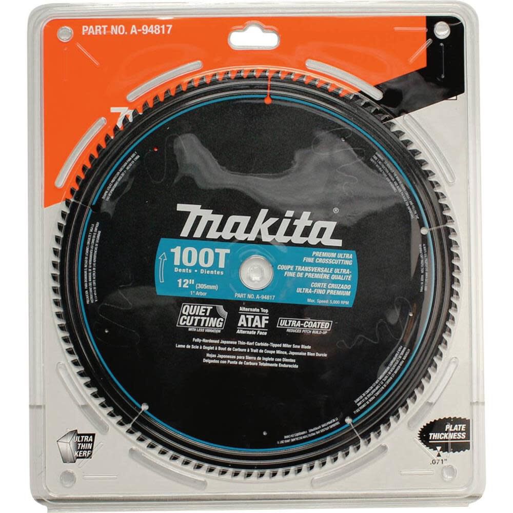 Makita 12 In. x 1 In. 100T Ultra-Coated Miter Saw Blade A-94817 from Makita