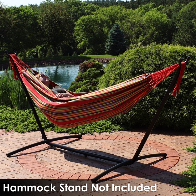 Sunnydaze Large Two person Double Brazilian Hammock For Backyard And Patio 450 Lb Capacity