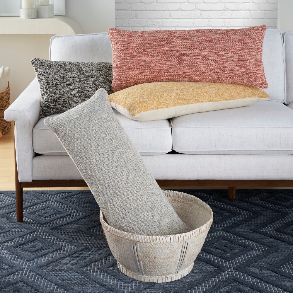 Mina Victory Life Styles Woven Cotton Modern Solid Throw Pillow   ( 12\