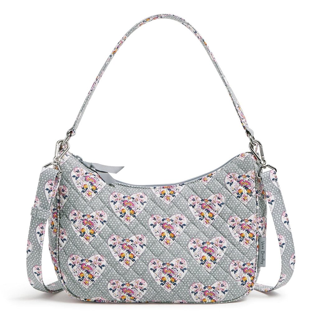 Vera Bradley  Frannie Crescent Crossbody Bag in Mon Amour Gray