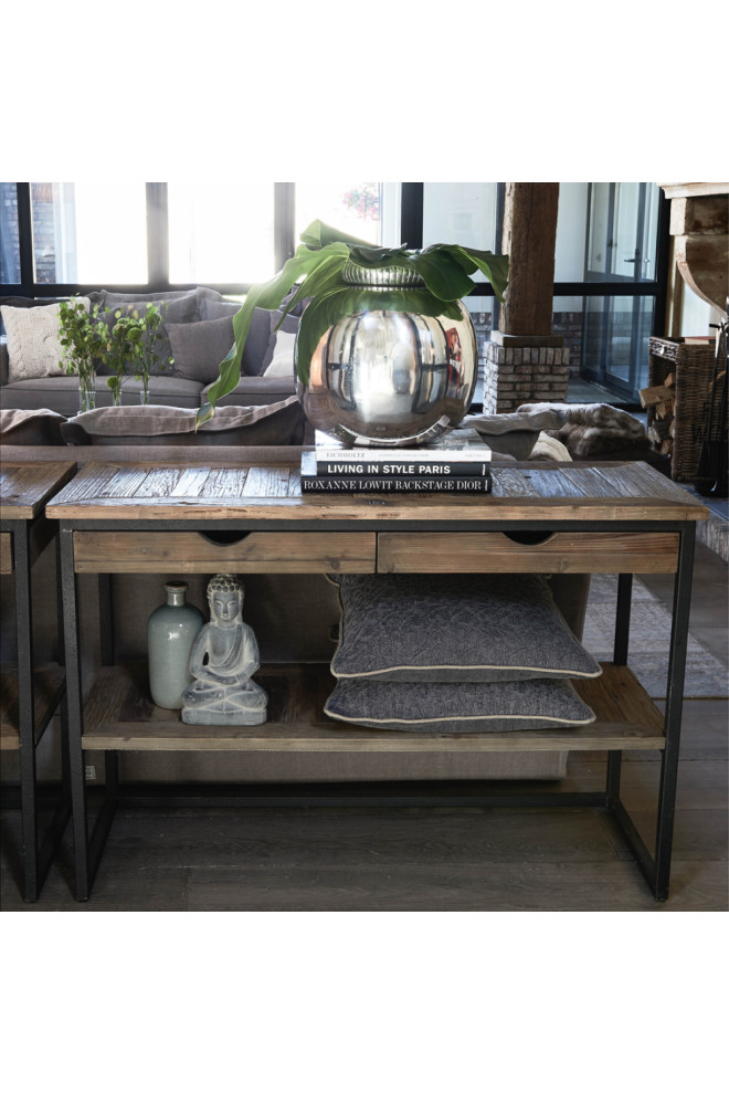 Industrial Elm Side Table  Rivièra Maison Shelter Island   Industrial   Side Tables And End Tables   by Oroa   Distinctive Furniture  Houzz