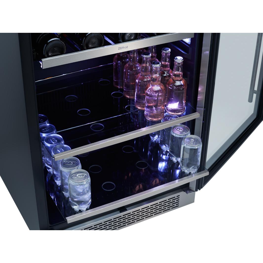 Zephyr Presrv 5.3 cu ft,  24-inch Beverage Center with a Single Zone PRB24C01AG