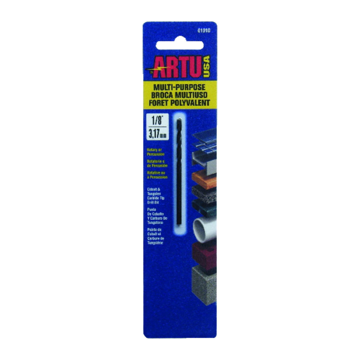 ARTU 1/8 in. X 2-5/8 in. L Tungsten Carbide Tipped Drill Bit 1 pc