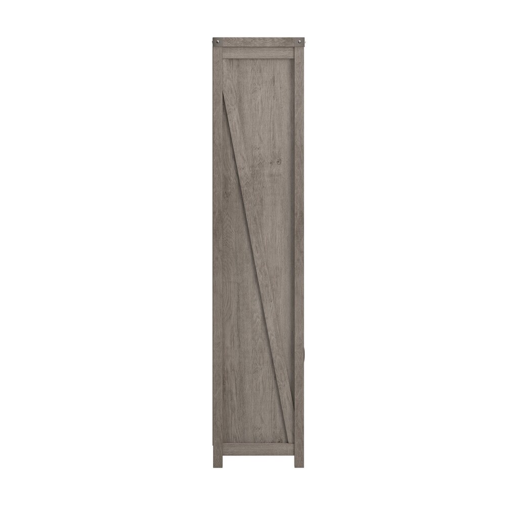 Knoxville Tall Narrow 5 Shelf Bookcase with Door by Bush Furniture