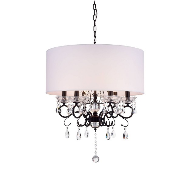 X 25 quot X 13 quot 6 light Ninian Chandelier Black Warehouse Of 