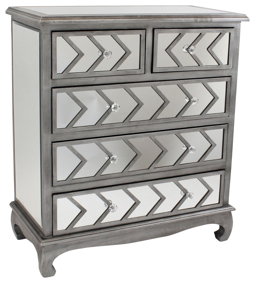 Davenport Mirrored Chests  Set of 2   Transitional   Accent Chests And Cabinets   by Aspire Home Accents  Inc.  Houzz