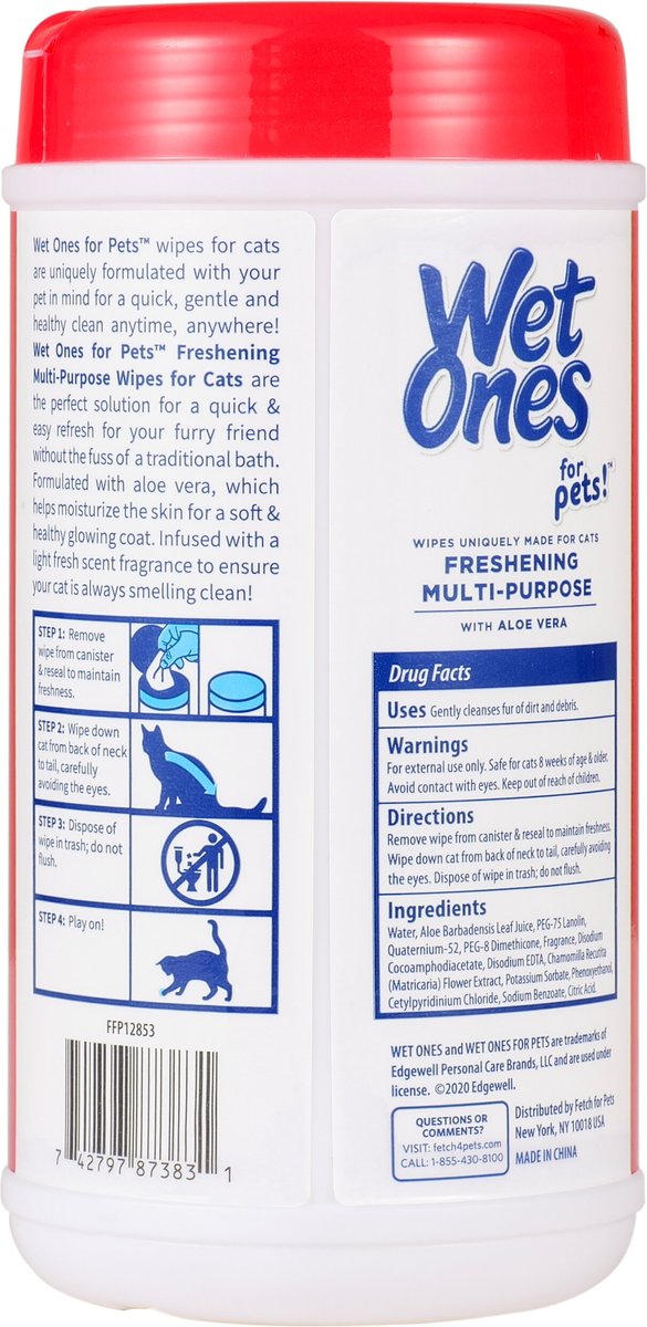 Wet Ones Freshing Multi-Purpose Fresh Scent Cat Wipes