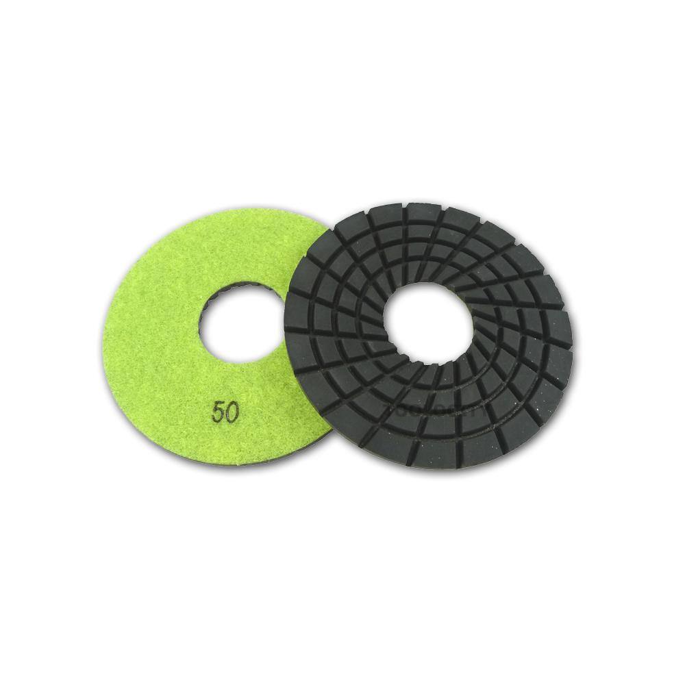 JX Shine50 Rigid 5 in. Diamond Polishing Pads for GraniteConcrete (Set of 7 1 Each Grit) 5PDRset