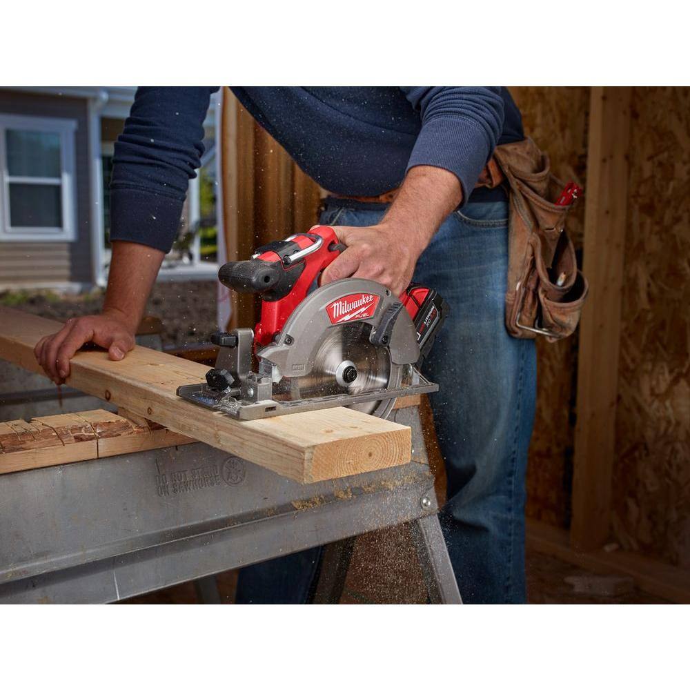 MW M18 FUEL 18V Lithium-Ion Brushless Cordless 6-12 in. Circular Saw with Oscillating Multi-Tool (Tool-Only) 2730-20-2836-20