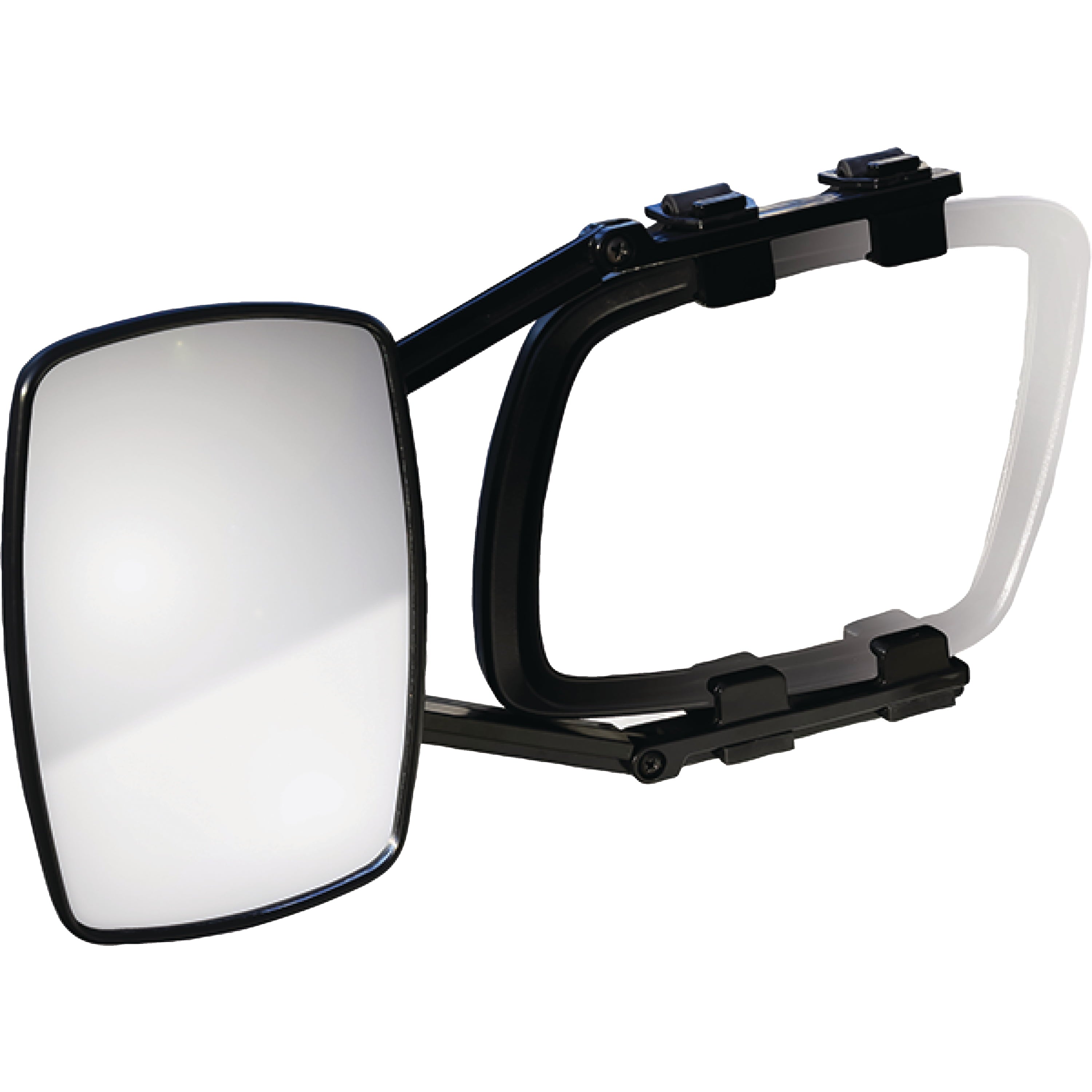 Camco Clip-on Tow Mirror | Features a 360 Degree Ball and Socket Adjustment | Black (25650)