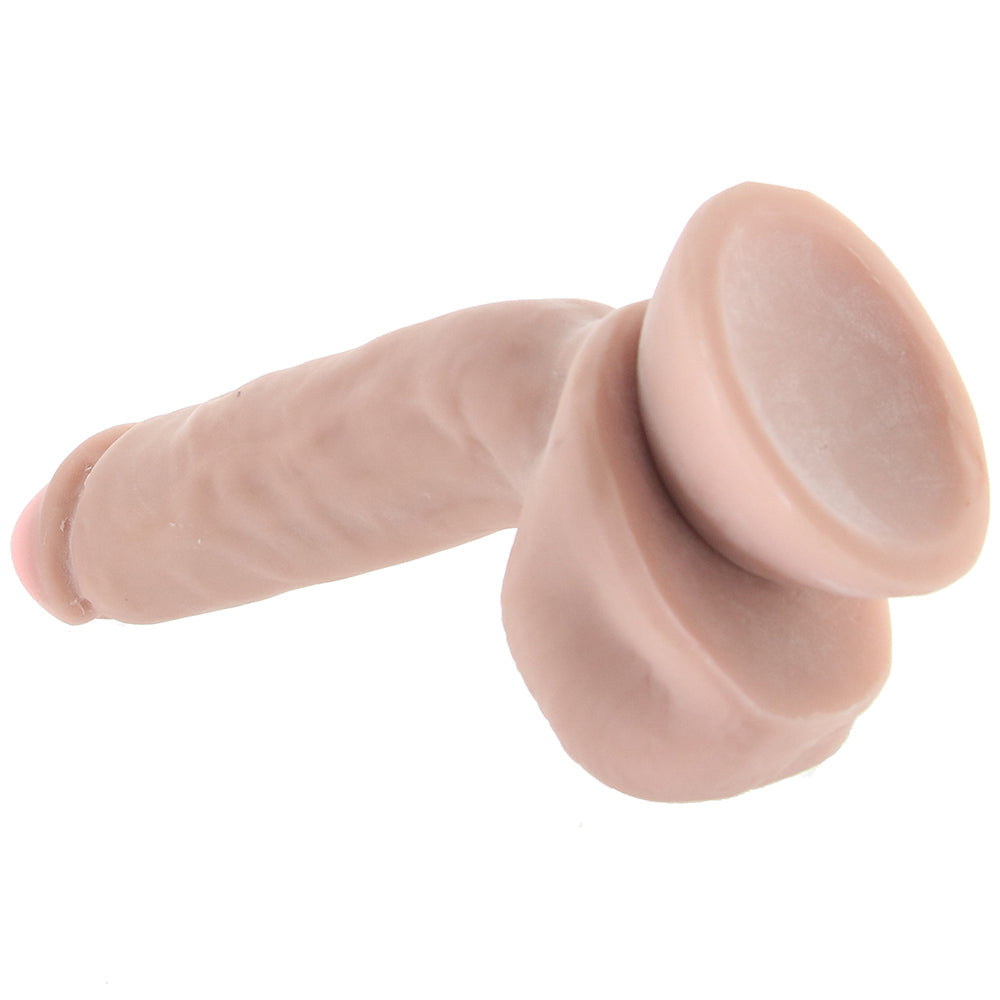 Dr. Skin 8 Inch Thick Poseable Ballsy Dildo in Vanilla