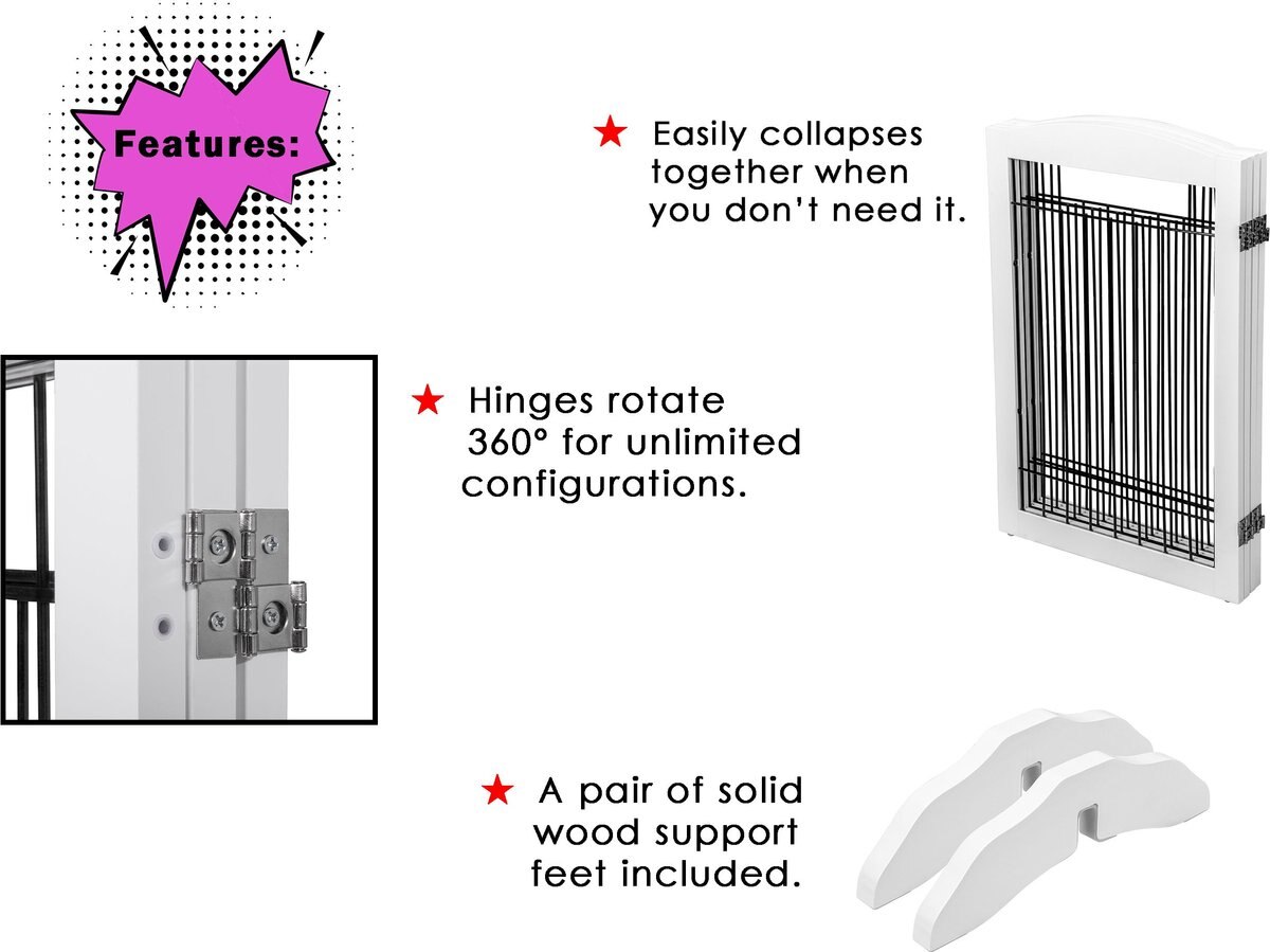 Spirich Freestanding Black Wire Dog Gate