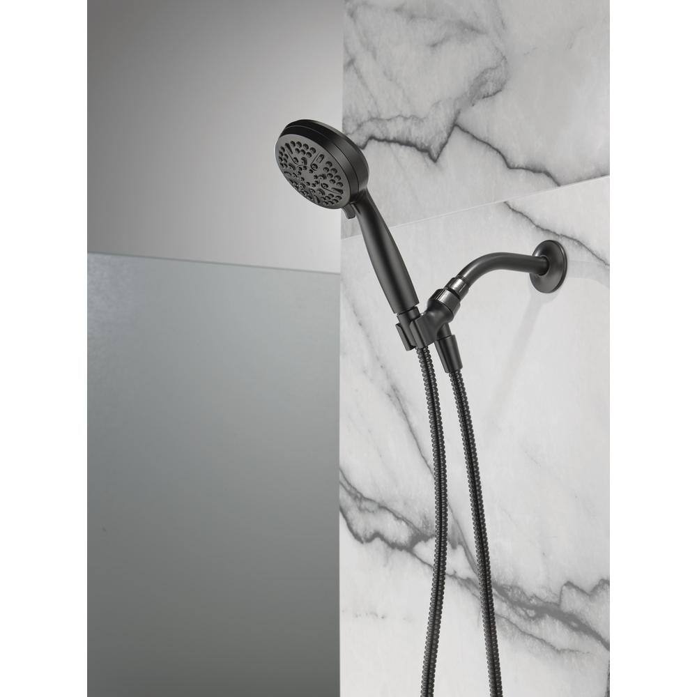 Delta 5-Spray Settings Wall Mount Handheld Shower Head 1.75 GPM in Matte Black 75511BL