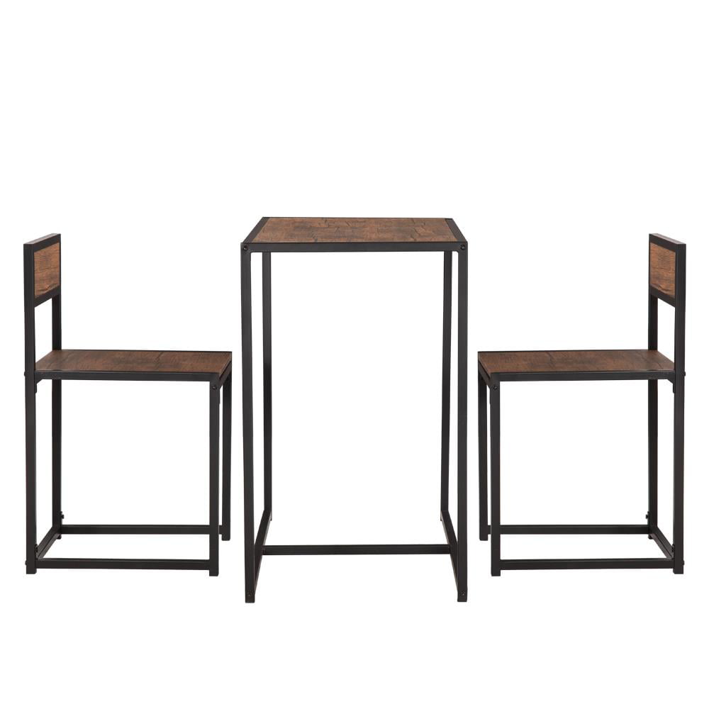 Ktaxon  Industrial 3-Piece Dining Table and 2 Chair Set for Small Space in The Dining Room or Kitchen