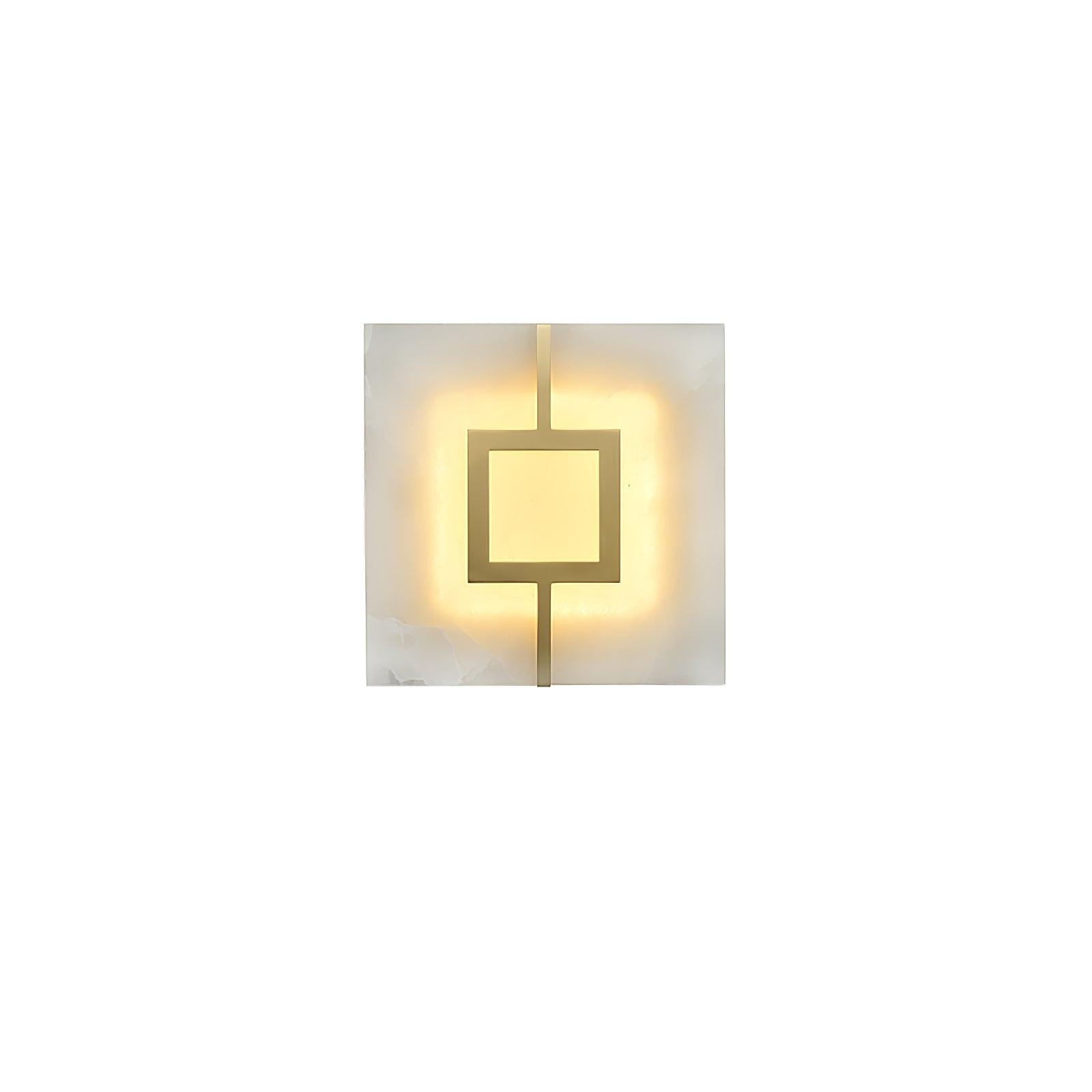 Square Alabaster Wall Lamp