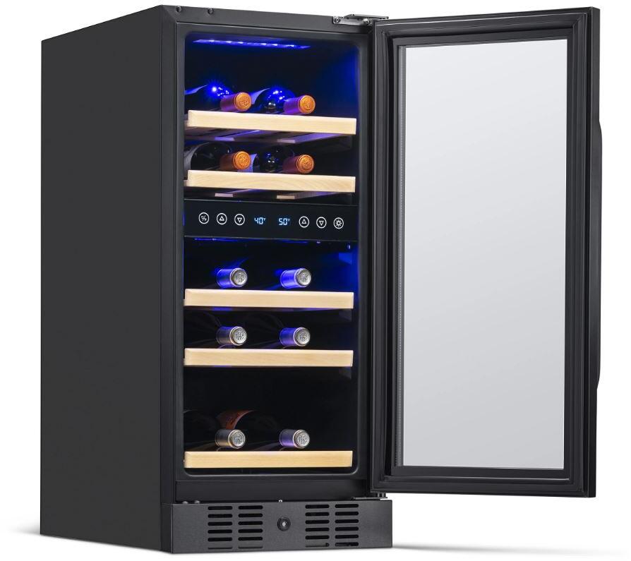 NewAir NWC029BS00 15 Inch Black Stainless Steel Wine Cooler