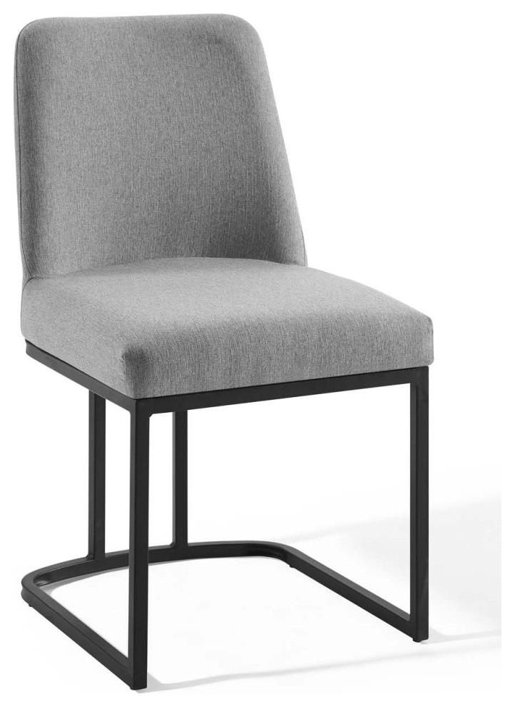 Amplify Sled Base Upholstered Fabric Dining Side Chair   Transitional   Dining Chairs   by Modway  Houzz