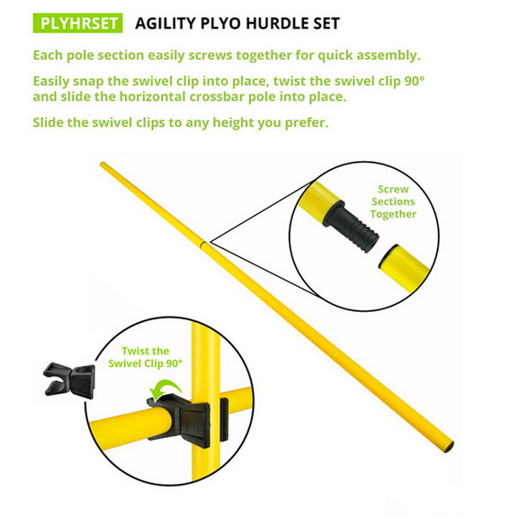 Champion Sports PLYOHRSET Agility Plyo Hurdle Set