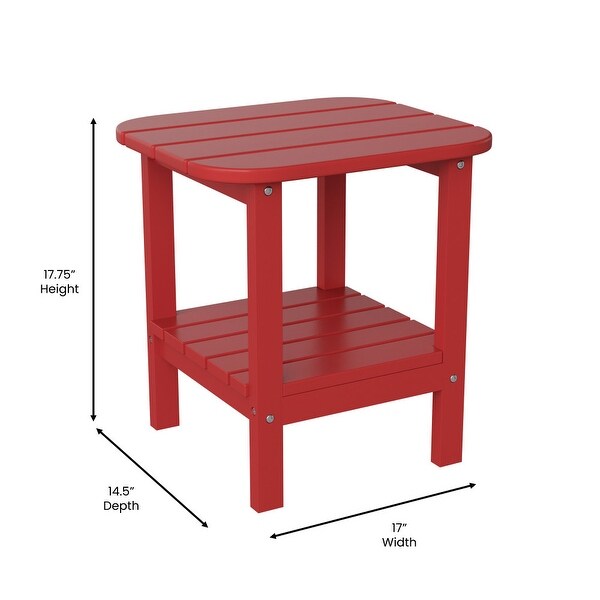 Commercial Grade AllWeather Adirondack Style Patio Side Table