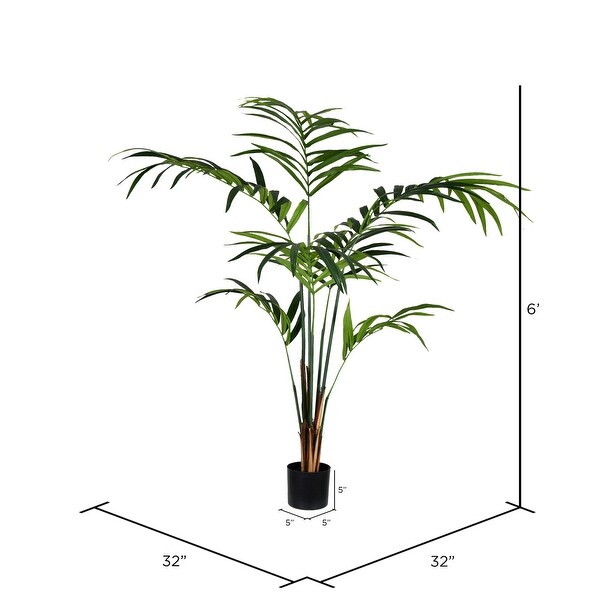 Vickerman 6' Artificial Potted Kentia Palm.